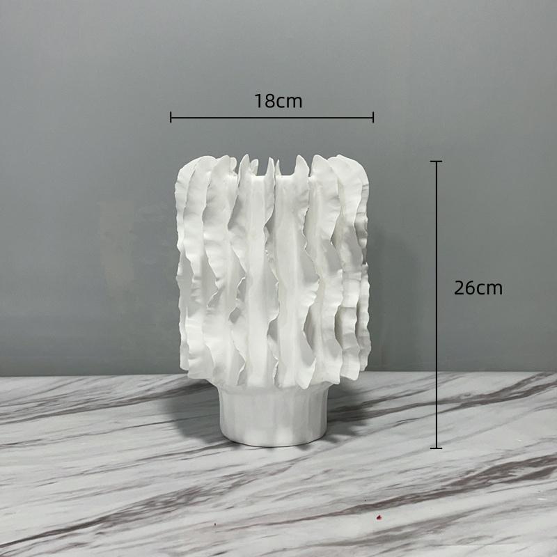 

Hand-stacked Pleated Vase Ceramic Vase Irregular Ripples Ceramic Handicrafts Flower Vase Home Decoration Accessories