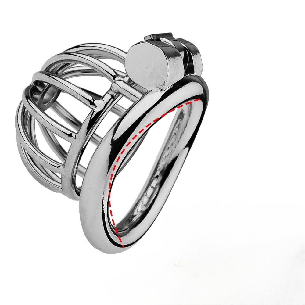 Stainless Steel Chastity Cage Set with Dual Style Design, Secure Locking Ring and Smooth Metal Trainer Masturbation Sex Toys