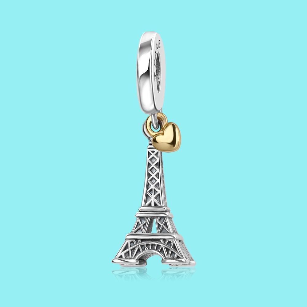 Pendant Charm Bead copper Parisian Iron Tower Pendant Compatible With Authentic Bracelets for Jewellery Making Valentines Day gift