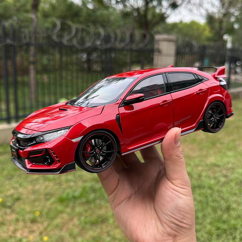 AUTOart 1:18 FOR HONDA CIVIC TYPE R FK8 2021 Car Model Alloy Collection Model GiftXF4
