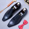 Fashion Men's Retro Genuine Leather Oxford Shoes Top Layer Cowhide Triple Joint Stylish Comfortable Footwear