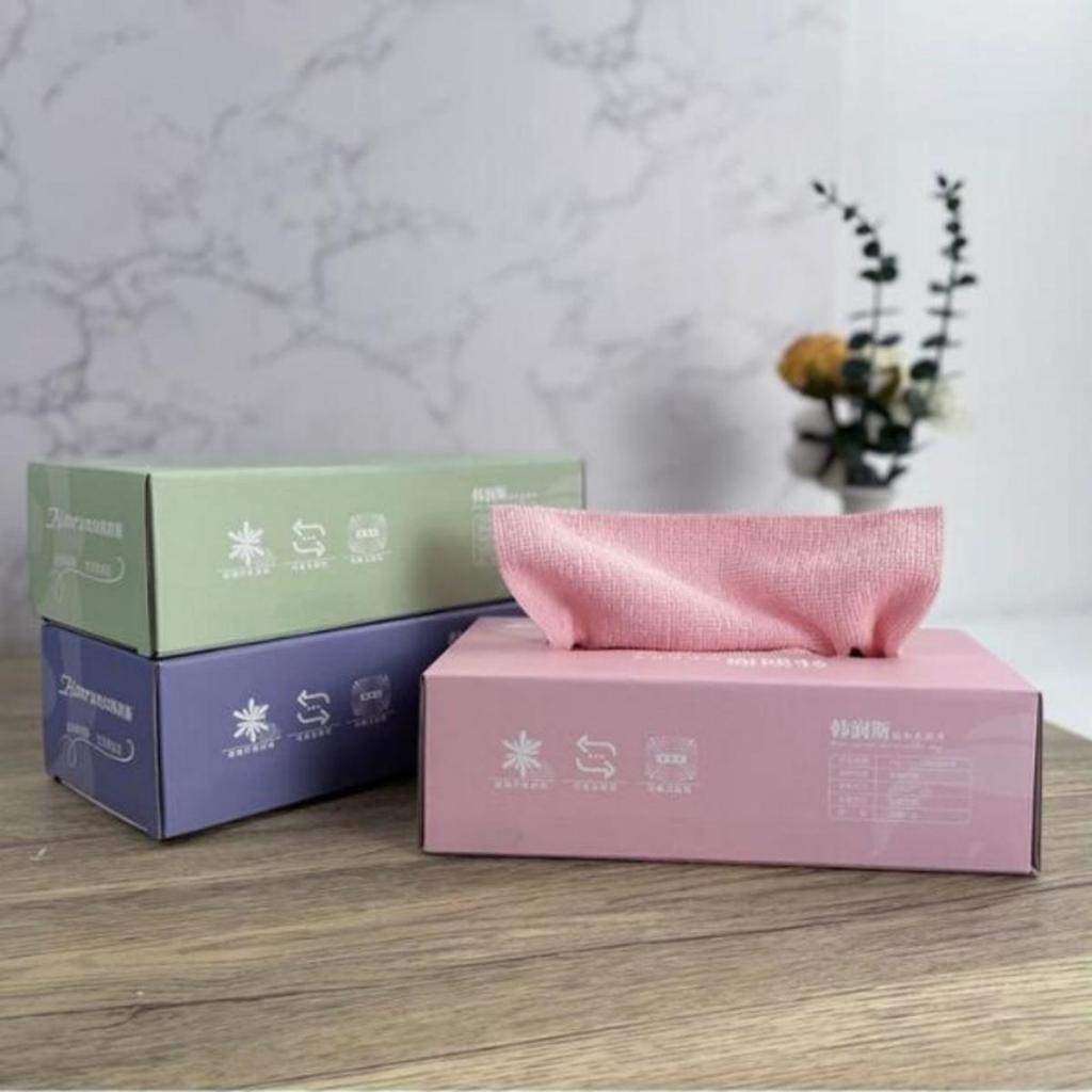 Box Absorbent Microfiber Kitchen Cleaning Towel Non-stick Dish Cloth Rags Napkins Tableware Home Cleaning Towels