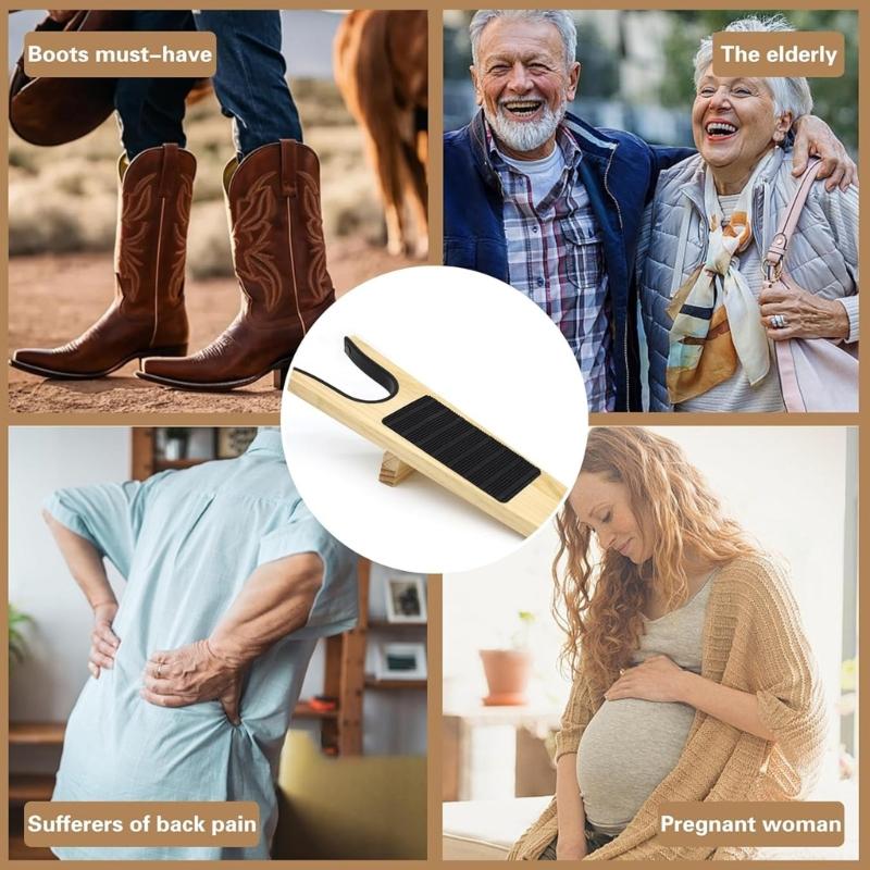 Holz Reitstiefelzieher Ergonomischer Holzschuhzieher Reitschuhabzieher Werkzeug für Herren Damen Reitstiefel