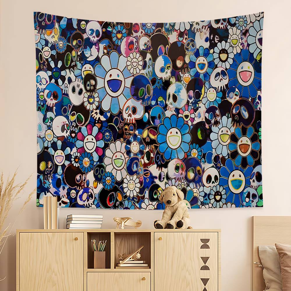 Art TTakashi MMurakamis DIY Wall Tapestry For Living Room Home Dorm Decor Wall Art Decor