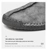 Heren Handgestikt Leer Instappers Casual Schoenen met Neus voor Lente en Herfst