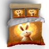 "Cartoon Rabbit Artwork Set Decoration" Soft Comfortable Duvet Cover Bedding Set Included 1*Duvet Cover & 2*Pillowcases Gift