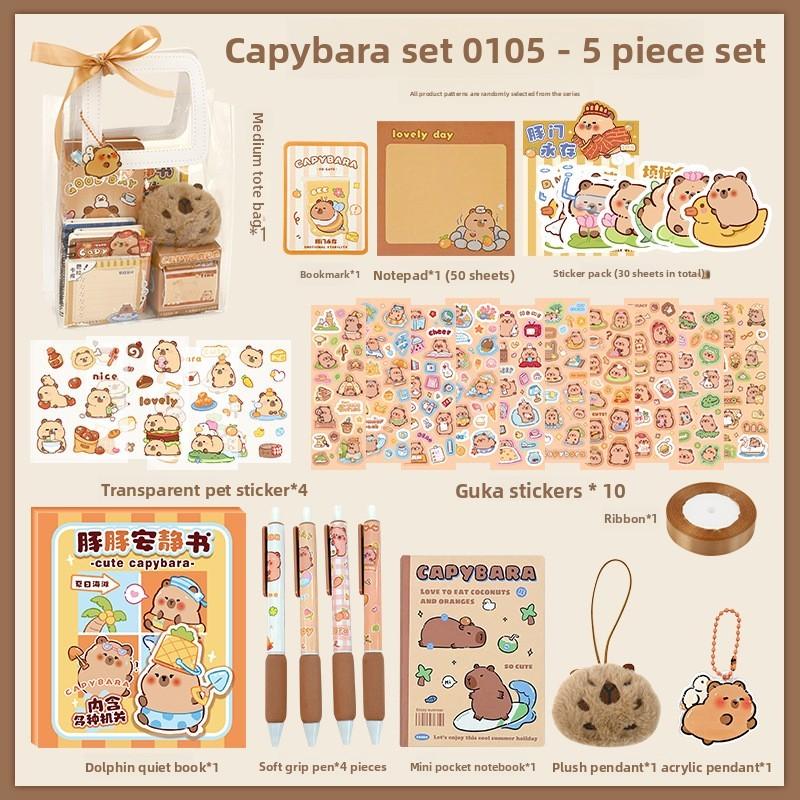 Butter Bear Capybara Back To School Student Stationery Set Gift For Kids Educational Supplies