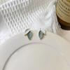 Silver Needle Simple Leaves Cold Stud Earrings Women's New Popular Temperament Versatile Elegant Earrings
