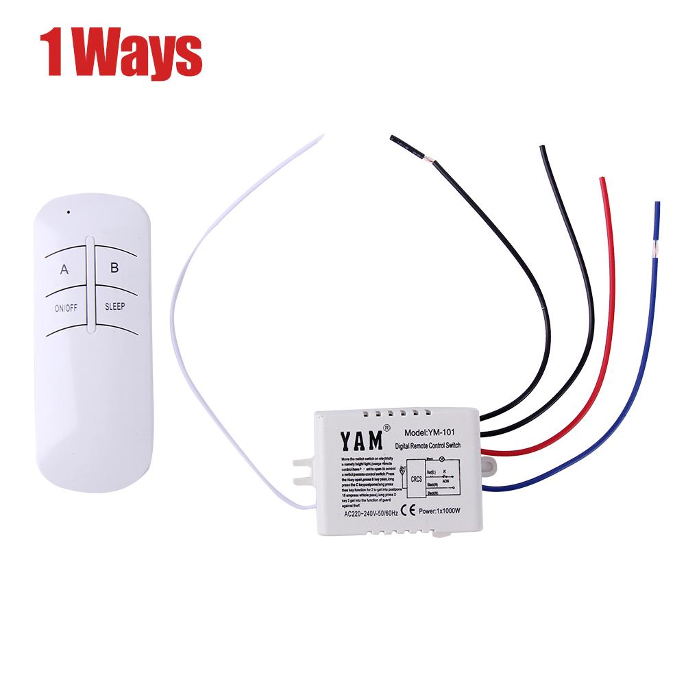 1/2/3 Channel ON/OFF 220V Wireless Remote Control Switch Receiver Transmitter for Lamp Light Electrical Equipments Replacements