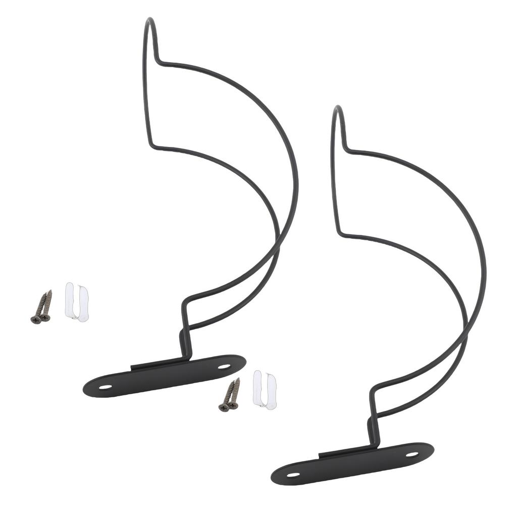 Helmet Rack Black Metal Strong Load Bearing Space Saving Wall Mount Helmet Holder for Helmets Hats Storage Display
