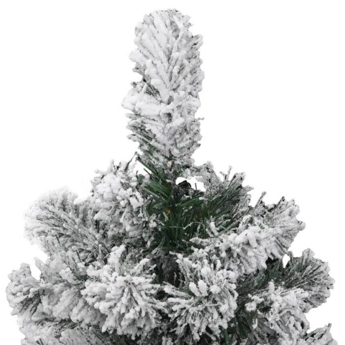 VidaXL Sapin de Noël artificiel à charnières avec neige floquée 120 cm 358379