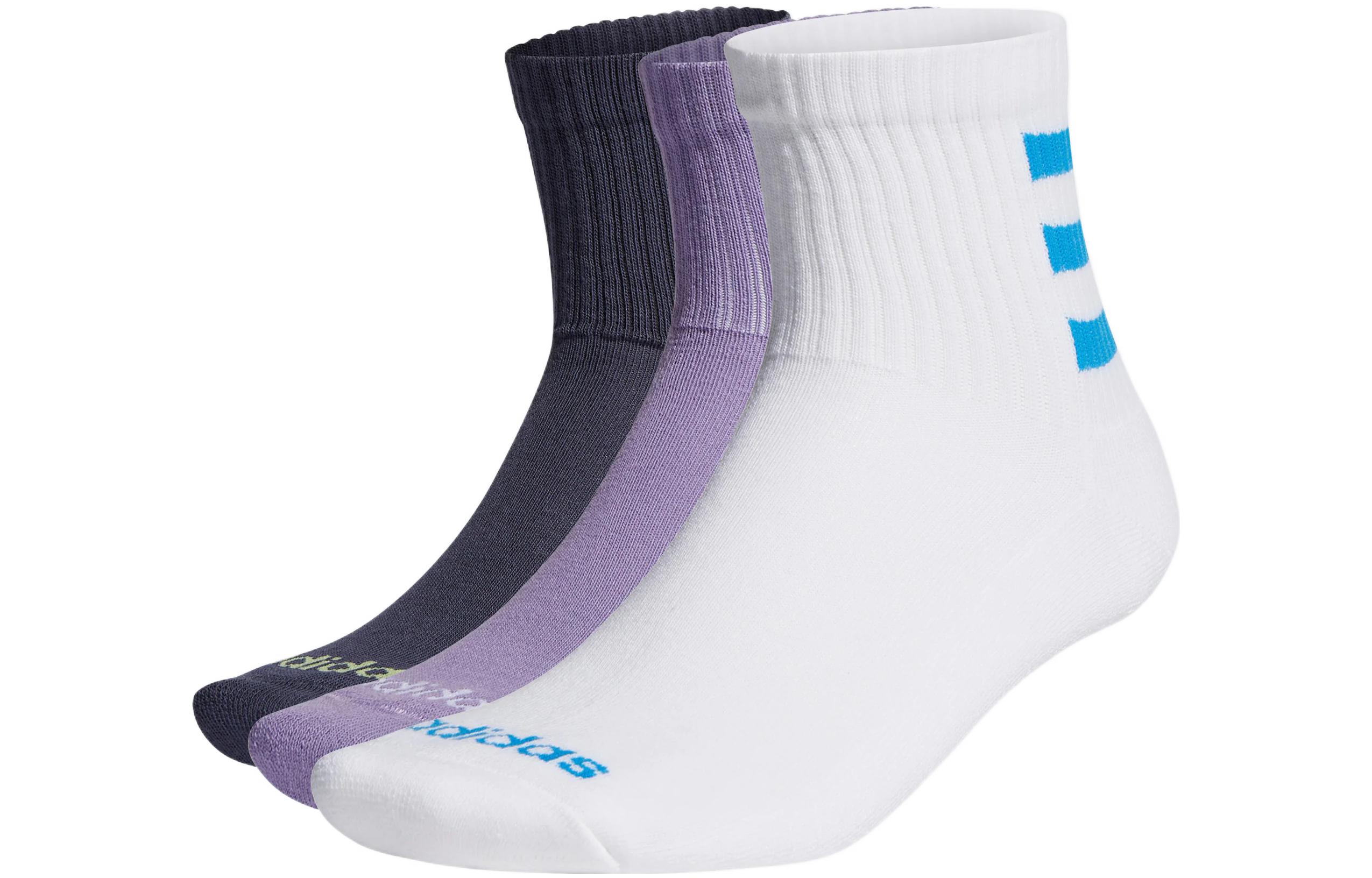 

Adidas Neo Crew Socks Unisex 1 Set 3 Pack Dark Gray Navy Blue/Purple/White HD2213 M