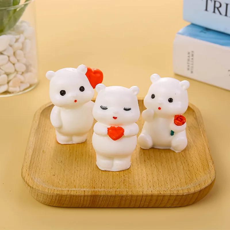 Cute 3D Bear Silicone Candle Mold DIY Plaster Ornament Confession Love Aromatherapy Soap Resin Chocolate Mould Home Decor