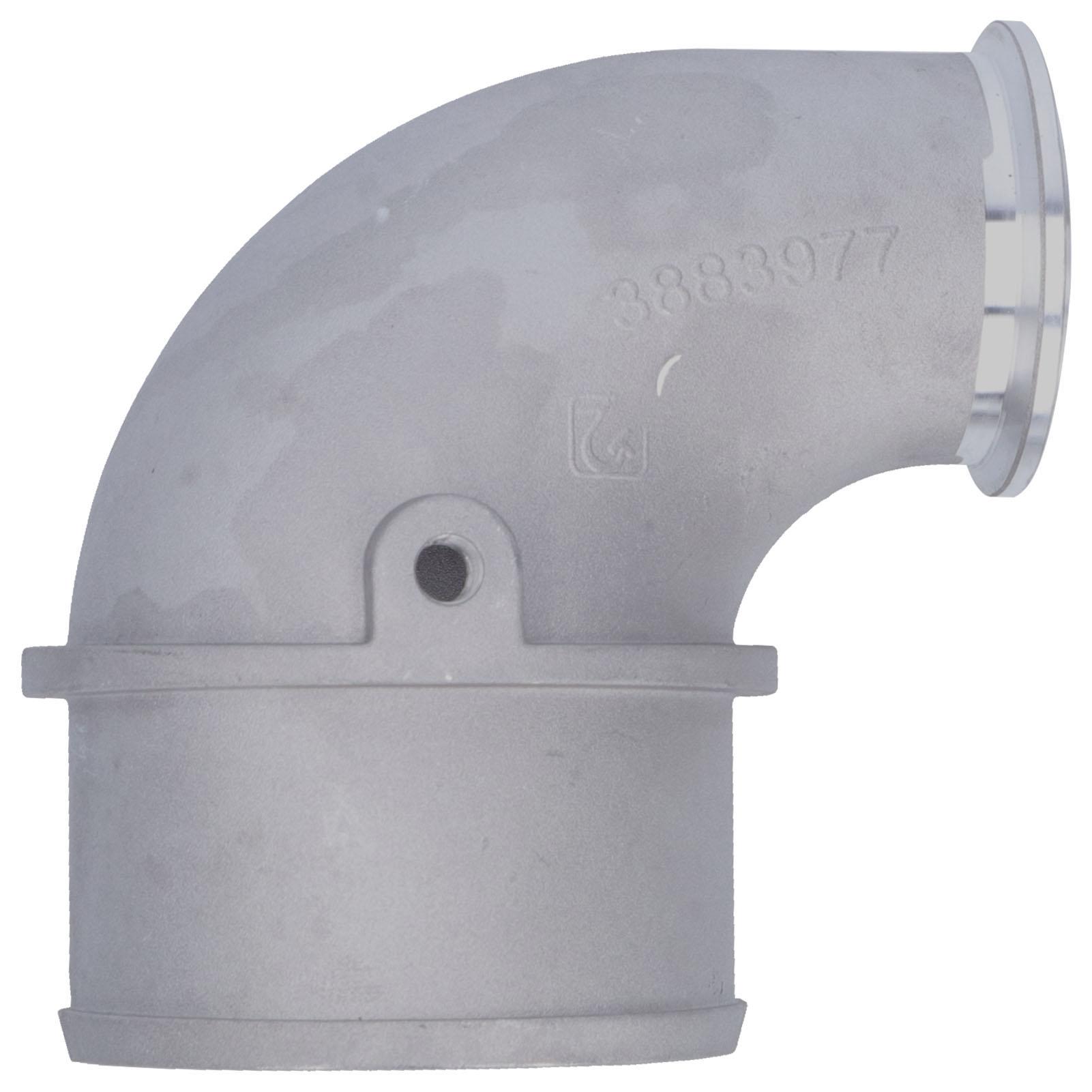 

4-дюймовый колено выхлопной трубы двигателя 3883977 90 градусов Комплект переходников Подходит для турбокомпрессора Cummins HX35 HX40 6BTA HX55