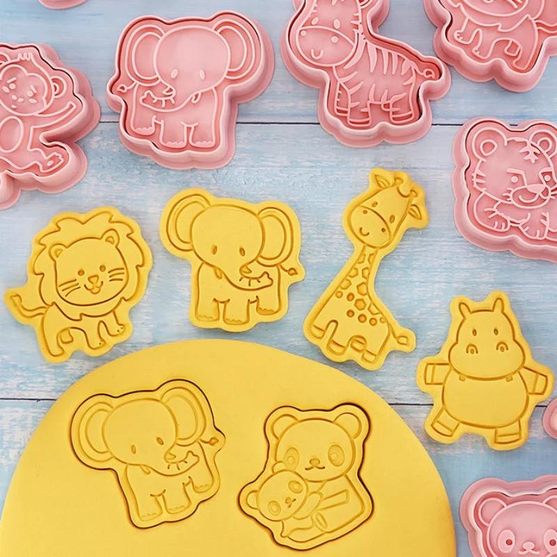 8Pcs Forest Animals Cookie Cutter Set Giraffe Cookie Molds for Baking & Fondant Decorations Baking Tool Baking Pastry Mold
