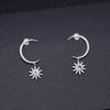 Orecchini pendenti stile lusso leggero romantico francese da designer originale argento s925 intarsiati con pietre preziose orecchini con ametista naturale