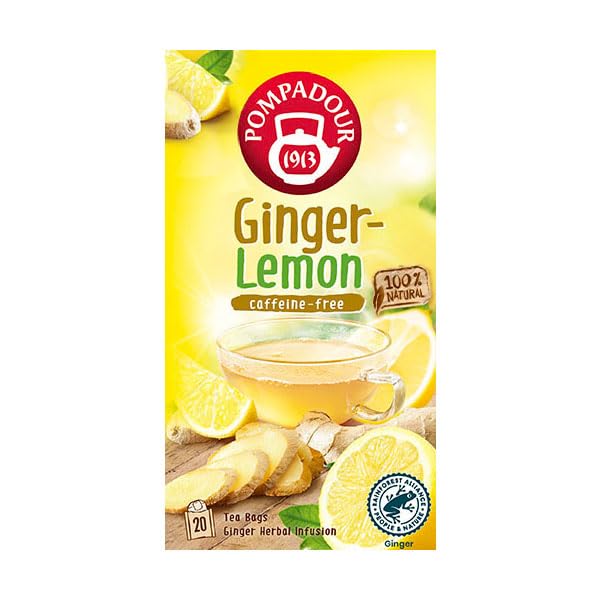 Pompadour Ginger Lemon 20 Tea Bags 71093 X 10 Sets &