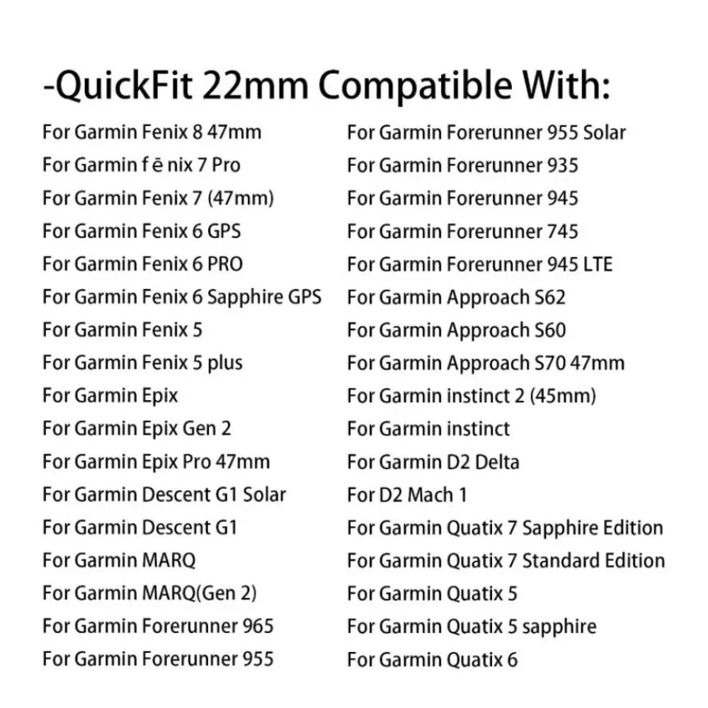 QuickFit 22mm 26mm Fenix8 Uhrenarmband Für Garmin Fenix E 8 47mm 51mm 7 7X 6 6X/Epix Pro/Enduro 3 Zweifarbiges Silikonarmband
