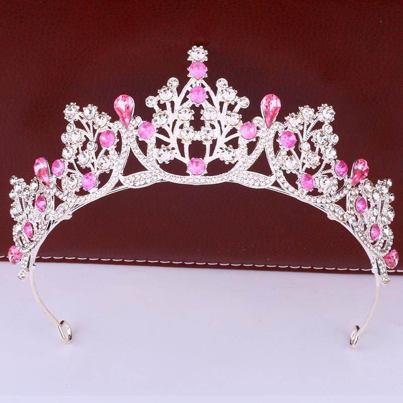 New Fashionable Princess Crystal Crown Headwear Bride's Wedding Dress Dress Accessory  Beauty Pageant Performance Queen's Crown