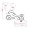 Harley Motorcycle Glide with Large Integrated Backrest and Dual Headlights Tail Box