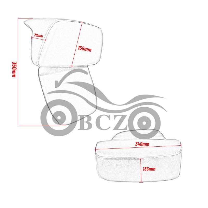 Harley Motorcycle Glide with Large Integrated Backrest and Dual Headlights Tail Box