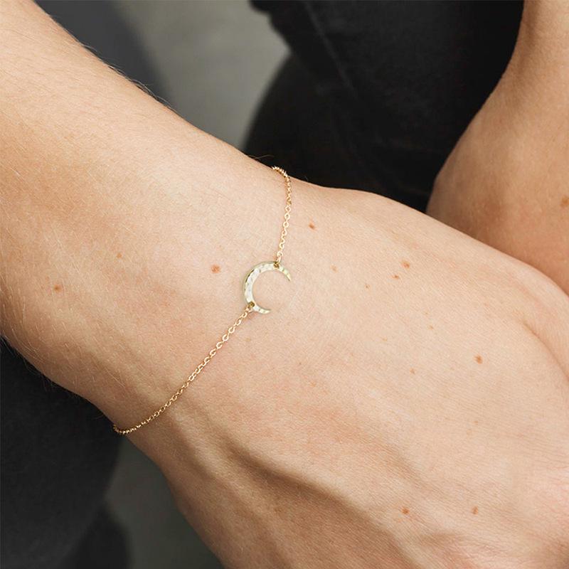 

St. Delan Gold-Plated Stainless Steel Moon Bracelet