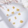 10Pcs 5 Styles Rack Plating Alloy Pendants Cadmium Free & Lead Free & Nickel Free Flower Charms Matte Gold Color 13~21x10~16x2~3mm Hole: 1~2mm