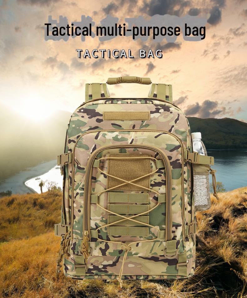 Herrarnas 60L Utbyggbara Taktiska Bergsklättringsryggsäck - Andningsbar & Stor Kapacitet