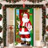 Ornaments Santa Claus Decoration 90x185cm Christmas Door Cover Christmas Hanging Cloth  Porch Home