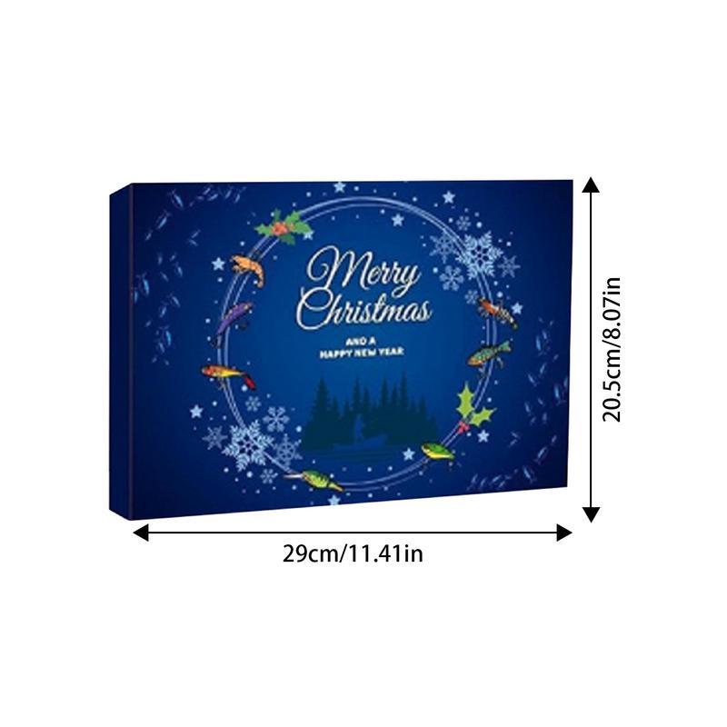 Advent Calendar Fishing Lures 2025 Countdown Lake Fishing Tackle Kit Box Creative Freshwater Trout Lures Kit Fishing Tackle Box