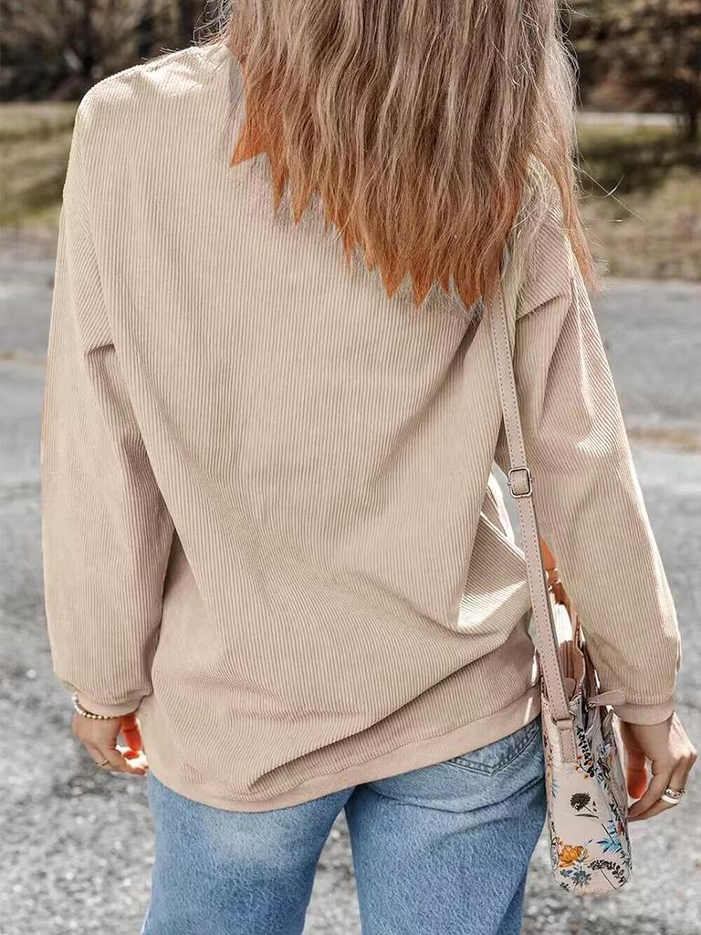 2025 European & American Casual Crew Neck Long-sleeved Pullover Sweatshirt - Autumn/Winter Fashion