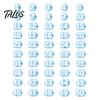 Pencil Identification System 1-20/1-30/1-50 Numbered Toppers, Reusable Classroom Labels Topper for Teachers, Tracking Markers School Organization