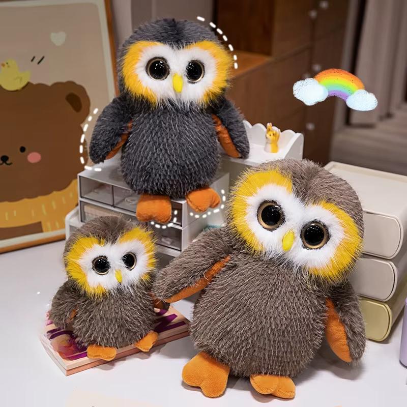 Simulation Owl Cute Plush Three-dimensional Doll Decoration Model Animal Series Toy Doll Soft Children's Birthday Gift Gift