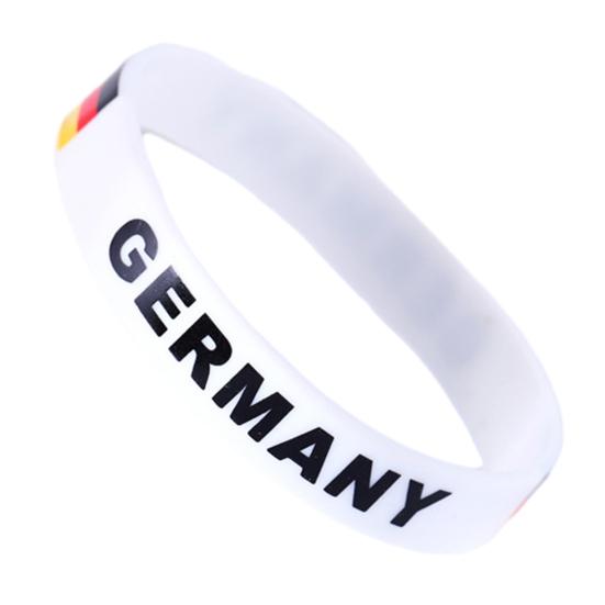 Soccer Silicone Bracelet, National Flags Adjustable Wristbands with Snap Buckle for Sports Events, Soccer Party Supplies