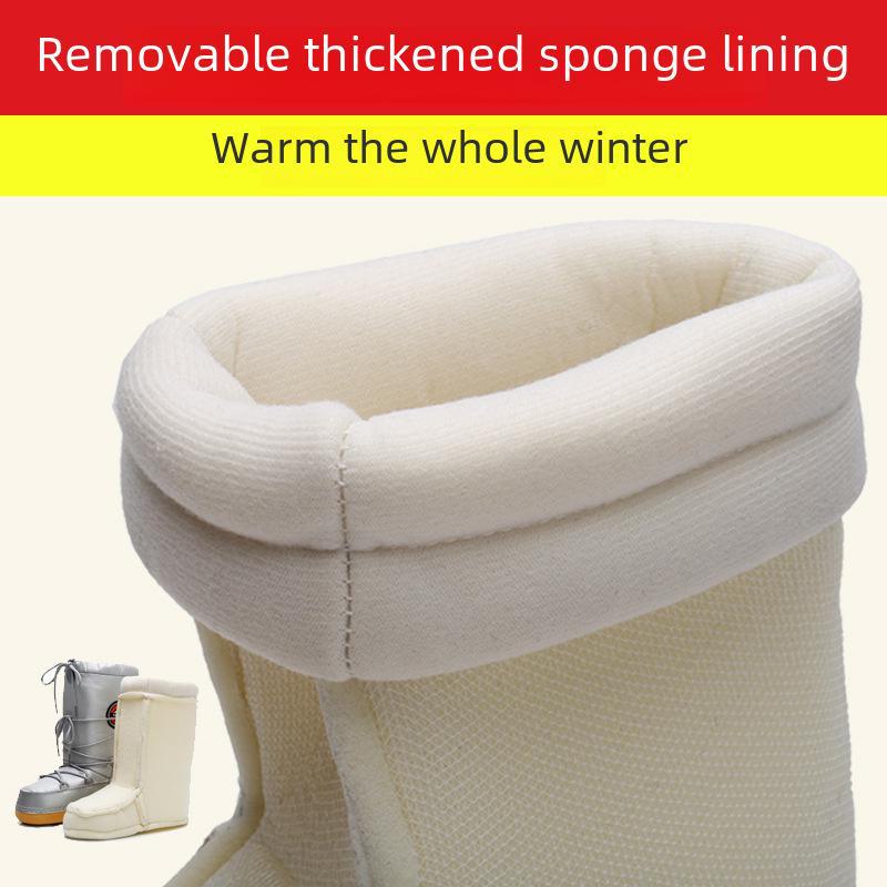 Autumn & Winter Women's Snow Boots: Trendy Space-Inspired Ski Boots for Adults & Children