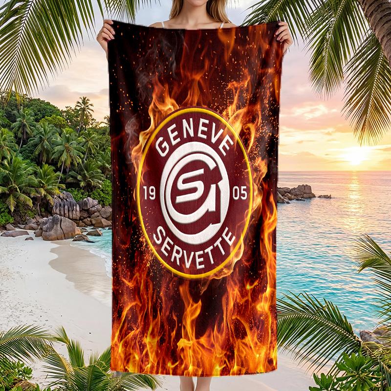 Servette FC stampa Asciugamano da Spiaggia Quick Dry Microfibra Assorbente Portatile da Viaggio Asciugamano per Nuoto