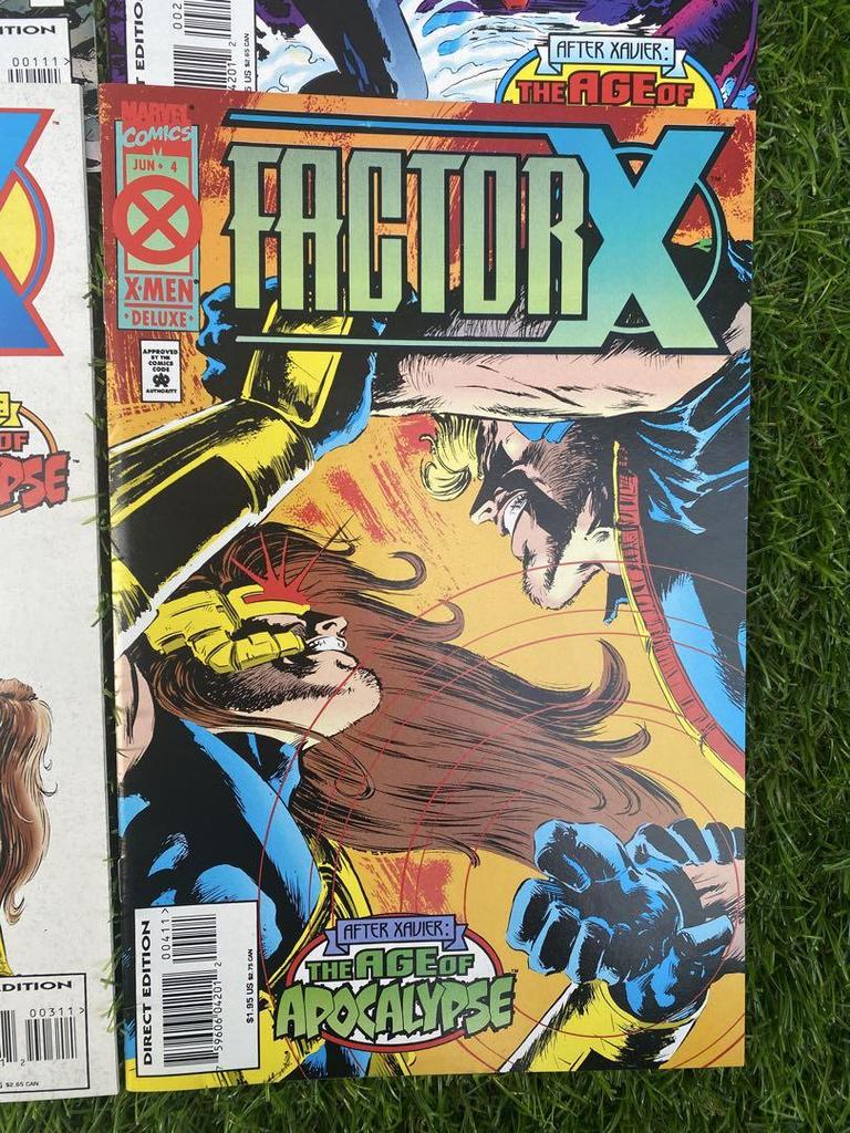 [USED] American comics Factor X 1-4 complete set X-men Spiderman Marvel