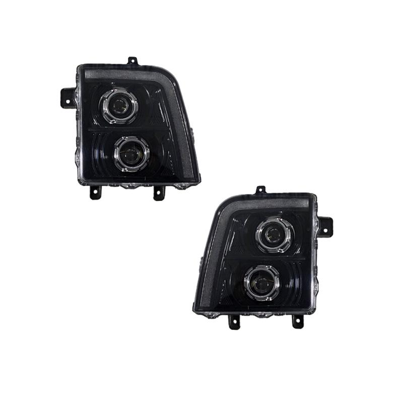 High Brightness LED Headlight Assembly with Dual Lenses & Flowing Turn Signal for Dongfeng Tianjin First Gen
