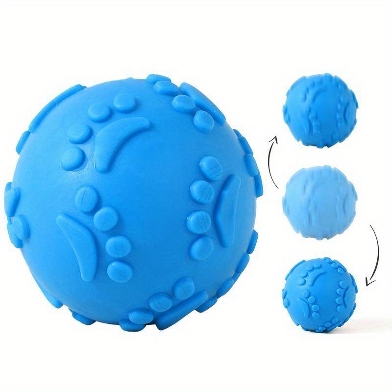 Dog Chew Squeaky Toy Ball Footprints Toy Balls Wear And Bite Resistant Dog Teeth Grinding Toy Small Medium And Large Breeds Pet Toys