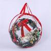 Transparent Holiday Decoration Organiser Bag With Reinforced Zippers Lightweight PVC Materials Wreath Protective Case