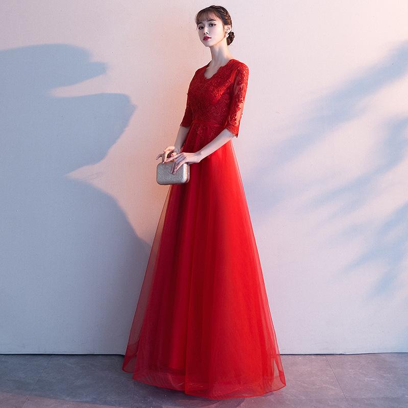 Temperament Evening Dress Women's 1011 New Summer Banquet Elegant Long Black Socialite Annual Meeting Dress Dress