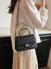 2024 Women's Fashion Diamond Pattern Chain Crossbody Bag - High-End Small Square Handbag