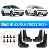 Mudguards FOR VW Volkswagen ID.6 X Crozz -2025 Fenders Car Mud Flaps Splash Guards ABS Black Exterior Modification Accessory