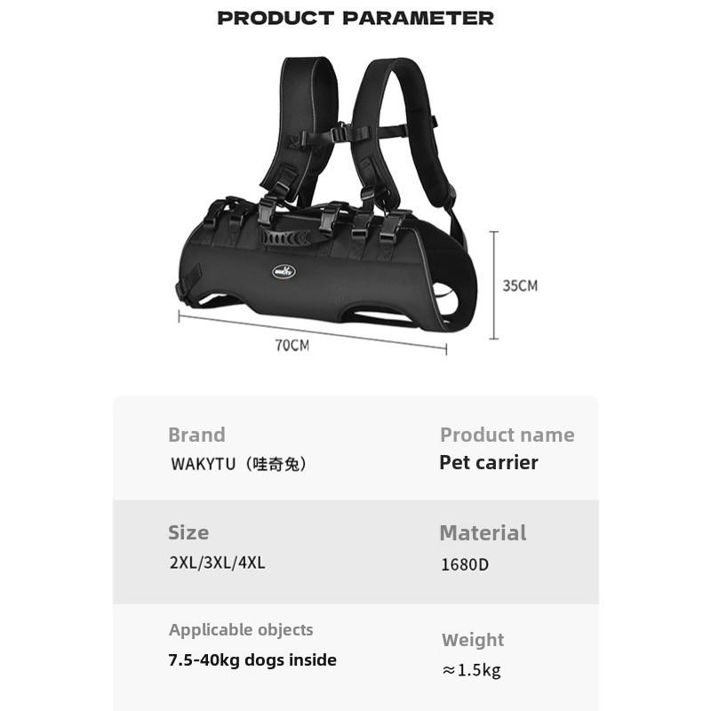 Imbracatura per Cani con Schiena Incrociata Grande Portatile Traspirante Borsa per Animali Domestici per Cani Zaino di Soccorso Prodotti per Animali Domestici Impermeabile Resistente allo Sporco