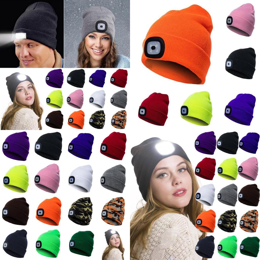 And Comfortable Winter Wear Unisex Led Beanie Hat With Three Brightness Levels**