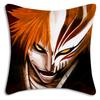 Hot Anime Bleach Ichigo Pillow Covers Cartoon Sofa Decorative Home Double-Sided Printing Short Plush Cute Cushion Cover