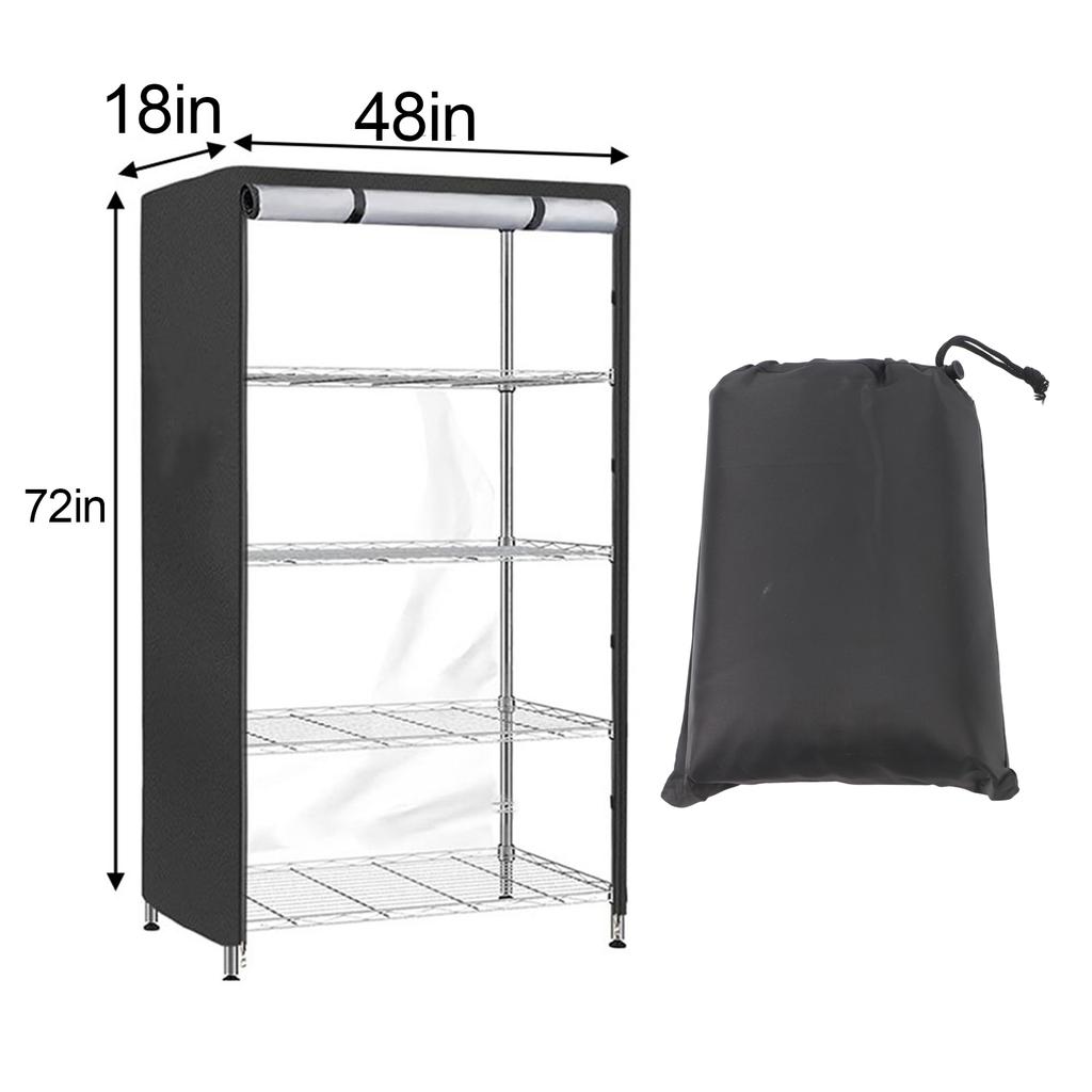 Outdoor Shelf Cover See Through Cover Organizing Outdoor Gear Fits Racks 48 L X 18 W X 72 H 3 Way Zipper Storage Cover