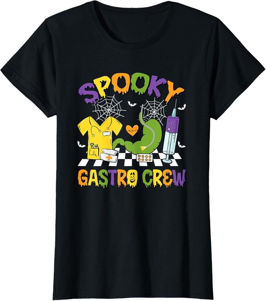 Retro Spooky Gastro Crew Gastro Nurse Halloween Ladies  Crewneck T-Shirt Unisex T-Shirt S