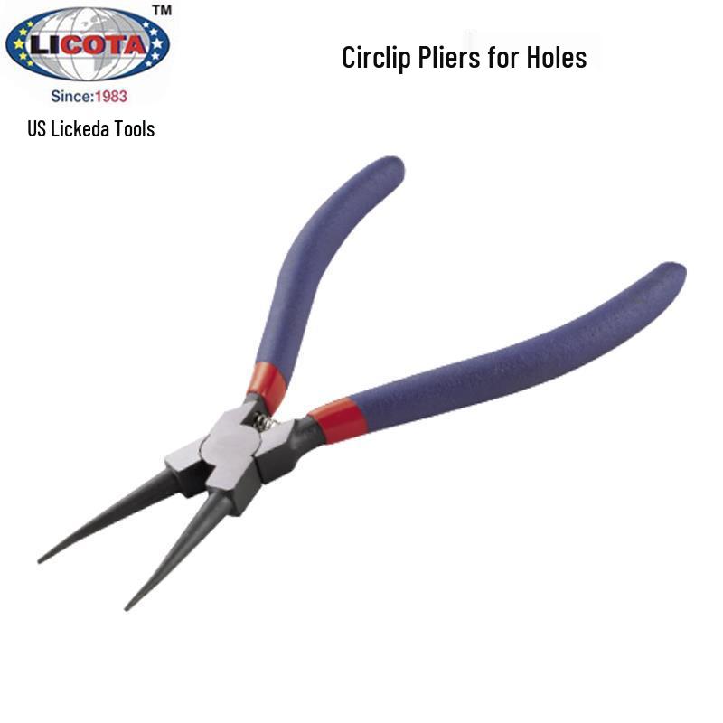 LICOTA LIKEDA 5-9 Inch Imported Straight Jaw Circlip Pliers, Special Alloy Steel, APT-38006. 5-Inch