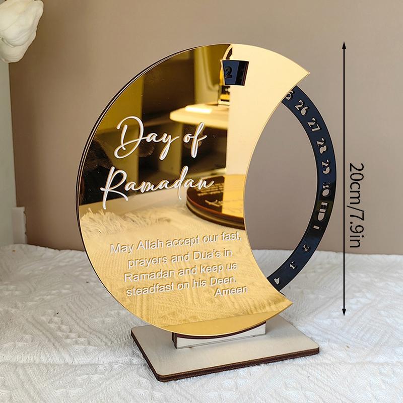 Ramadan Countdown Calendar Eid Mubarak Ornament Kareem Islam Muslim Party Supplies Home Muslim Islamic Festival Party Favors